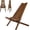 Chestnut, variant on Melino Single Wooden Folding Tamarack Chair Low-Profile Outdoor Lounge Seating, Chestnut