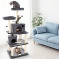 thumbnail image 4 of PETMAKER 5-Tier Cat Tree with Scratch Posts, Perches, Huts, and More (Gray), 4 of 7