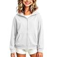 thumbnail image 4 of MexChoioe Boys and Girls Zip Up Hoodie Long Sleeve Hooded Sweatshirt Solid Color Outerwear with Pockets Versatile for Back to School and Daily Activities, 4 of 4