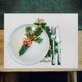 thumbnail image 4 of Bovemsi Kitchen Placemats Christmas Table Placemats Christmas Rustic Vintage Washable Table Mats, 4 of 5