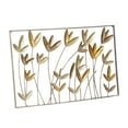 thumbnail image 5 of DecMode Indoor Brown Metal Contemporary Floral Wall Decor, 5 of 8
