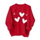 thumbnail image 5 of Uootdi Crew Neck Love Heart Printed Graphic Sweatshirt for Women Valentine's Day Tunic Tops Casual Holiday Long Sleeve Graphic Tee Tops Gift, 5 of 7