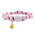 thumbnail image 1 of Personalized detachable cat collar with bell, safe quick release kitten collar, 1 of 8