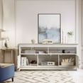 thumbnail image 5 of DWVO Farmhouse TV Stand for 65 inch with Power Outlet, Wood TV Table Media Console with Storage, 5 of 7