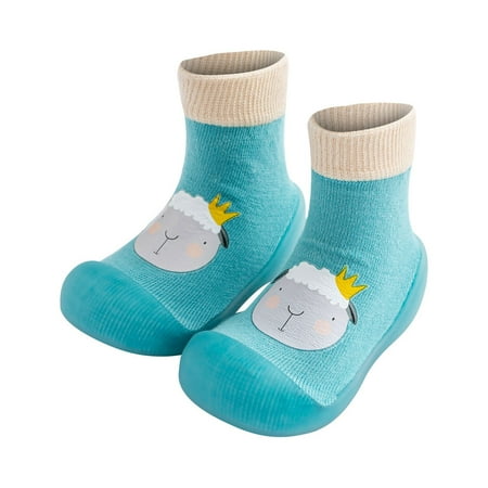 

Odeerbi Clearance Toddler Socks Boys Girls Non-Slip Floor Socks Breathable Kids Cartoon Thicken Indoor Shoes