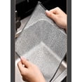 thumbnail image 4 of 3pcs Multipurpose Cleaning Cloths, Double-Sided Mesh Stainless Steel Dishwashing Rags, Non-Scratch Durable Washable Reusable, Wet Dry Use for Kitchen, 4 of 10