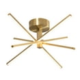 thumbnail image 2 of Afx Jaxf1515l30d1 Jaxx 4 Light 15" Wide Led Semi-Flush Ceiling Fixture - Brass, 2 of 6