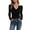 Black, variant on EYNMVR Women's Knitted Collared Sweaters Long Sleeve V-Neck Polo Shirts Winter Pullover Tops