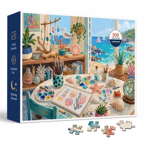 CNDRLEF Seaside Studio 500 Pieces Jigsaw Puzzle for Adults, Perfect for Garden Lovers