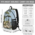thumbnail image 3 of JIALIOU 14" Laptop Backpack Waterproof Airline Approved Stylish Casual Daypack for Travel Business College Work, Island Oil Painting, 3 of 8