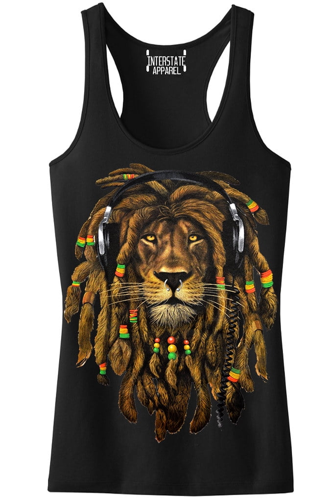 Spaghetti Tank Skull in Blue Flames Royal Lion Jr