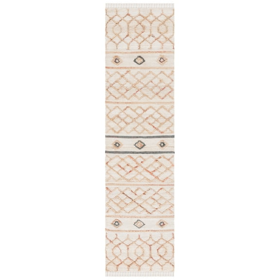 SAFAVIEH Natural Fiber Deemer Geometric Runner Rug, Natural/Ivory, 2'3" x 9'