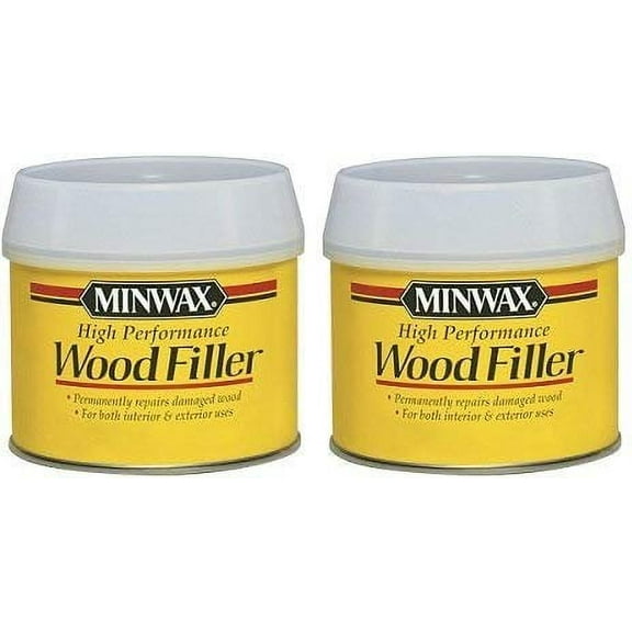 Minwax 21600000 High-Performance Wood Filler, 12-Ounce Can 2-Pack