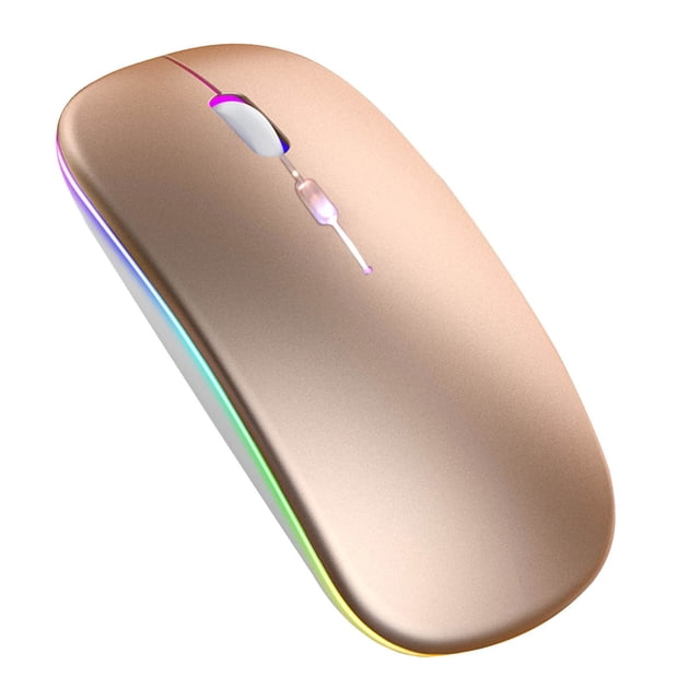ZZkhGO Wireless Charging Bluetooth Mouse, Mute Silent Computer Mouse, Rechargeable Optical Mouse with Power Display for Laptop