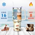 thumbnail image 4 of 40oz Cute Colorful Botanical Mushroom Stainless Steel Flip Straw Tumbler Spill Proof Travel Cup Double Wall Vacuum Insulated Coffee Mug with Top Handle, 4 of 6
