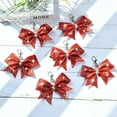 thumbnail image 3 of 6PCS Red Handmade Bow Keychain,Glitter Hair Bows Keychain,Cheer Keychain for Teen Softball,Football Cheerleaders, 3 of 6