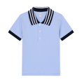 thumbnail image 3 of Girls Polo Uniform Shirt Short Sleeve Casual Summer Comfy Pique Top Striped Collar Back to School, 3 of 3