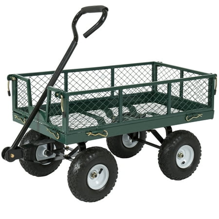 Best Choice Products 400lb Steel Garden Cart w/ (Best Choice Products Garden Cart Rolling Work Seat)
