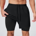 thumbnail image 6 of Men'S 2 in 1 Running Shorts Quick Dry Gym Athletic Workout Shorts for Men with Phone Pockets, 6 of 8
