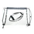 thumbnail image 1 of Mato & Hash® Clear Stadium Mini Cinch Bags - Black Football CA2510, 1 of 4