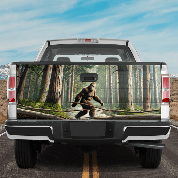 Lotusprinthandmade Bigfoot Walking Woods Tailgate Wrap 2 Sizes (24"x58")