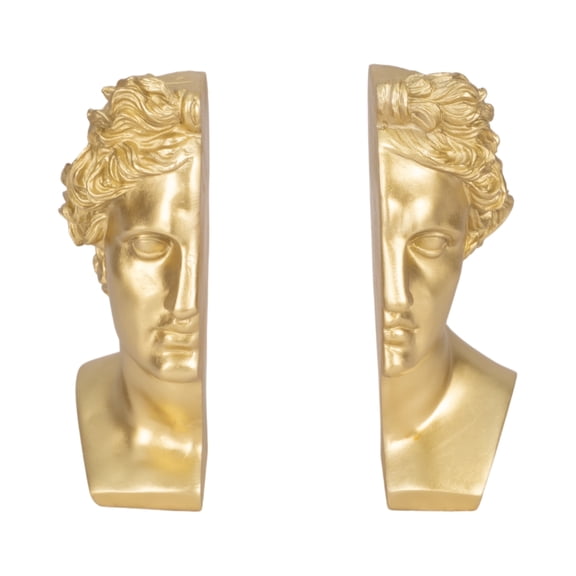 Sagebrook Home Elegantly Crafted Sculptural Bookends, Transformative Decor Piece, Set of 2, Adorn Your Library or Office in Style