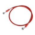 thumbnail image 1 of 95cm 37.4 "Longitud 10mm ID Motocicleta Línea de freno hidráulico Tubo de manguera de aceite 28 ° 0 ° Cable trenzado de acero inoxidable para ATV Motocross Sport Bikes Rojo, 1 of 1