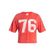 No Boundaries Boxy Cropped Graphic Tee, Womens XXS-XXL