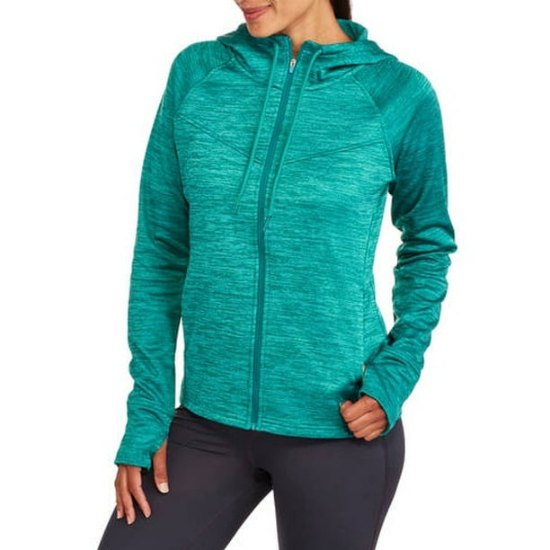 Danskin Now - Women's Active Tech Fleece Full Zip Hoodie - Walmart.com - Walmart.com