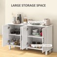 thumbnail image 4 of HOMCOM Coffee Bar Cabinet, Buffet Sideboard w/ Barn Doors, Adjustable Shelf, 4 of 10