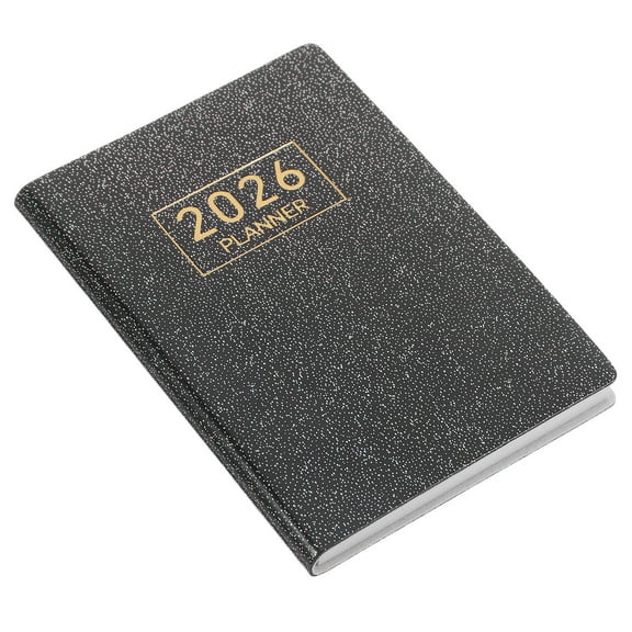 NICEXMAS 2026 Pocket Calendar Daily Agenda Mini Notepad Black Paper For Personal Use 1Set