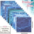 thumbnail image 2 of 24Pcs Water Background Scrapbook Paper 6 x 6in Cadet Blue Sea Ocean Texture Patterned Greeting Cardstock Decorative Paper Pad Sheets for Album Scrapbooking Journal Cards DIY Making Decor 1set, 2 of 9