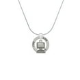 thumbnail image 2 of Delight Jewelry Silvertone Computer Live Ring Charm Necklace, 18", 2 of 4