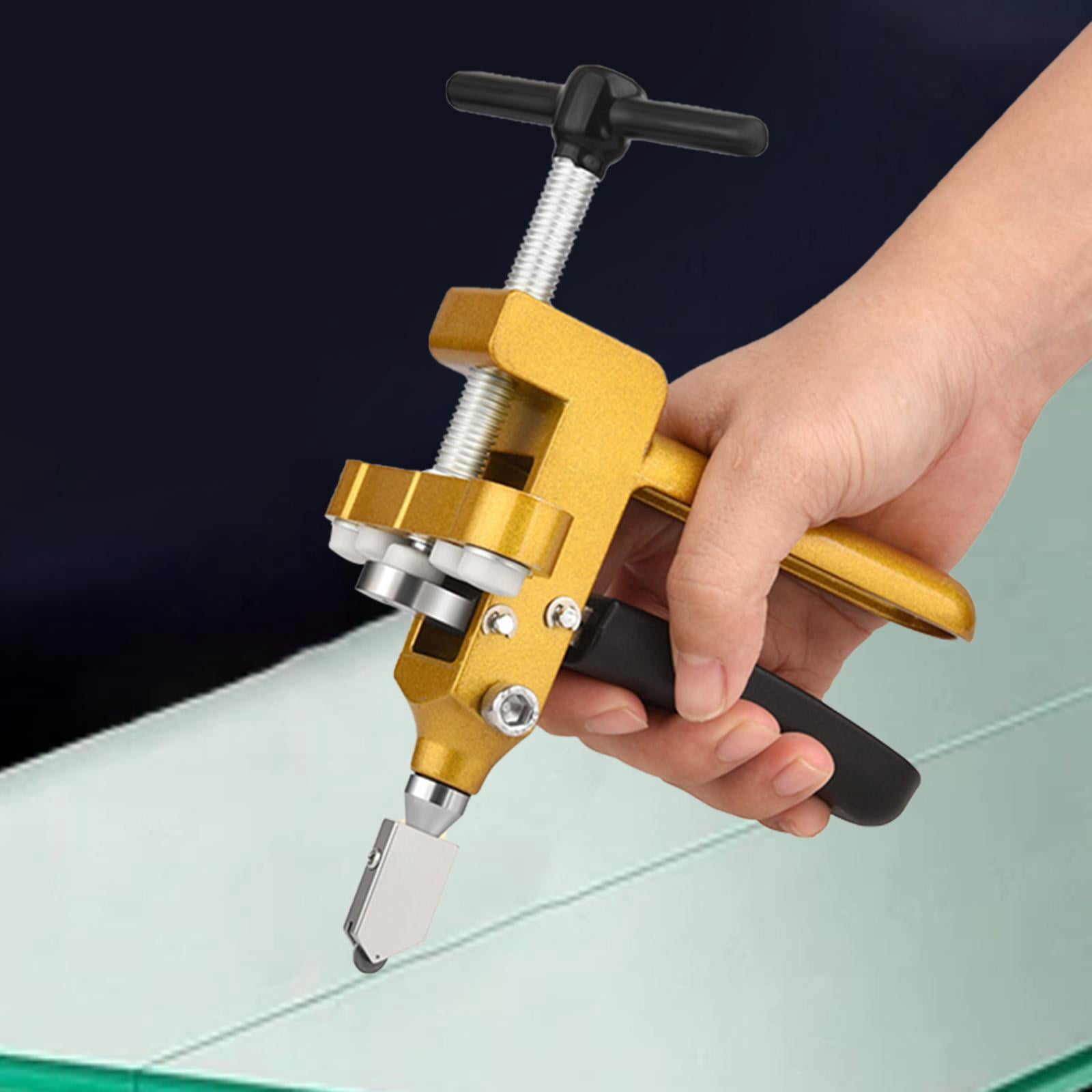 Glass Tile Cutter Breaker, Glass Ceramic Cutting Tool, DIY Cutting Breaking, Mirror Durable Portable 3 in 1 Glass Cutter Manual Tile Cutter