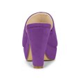 thumbnail image 4 of BLISSFUL STEP Women's Shoes Chunky Platform Open Toe Slides Block Heel Sandals Purple 7, 4 of 8