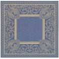 thumbnail image 2 of Safavieh Courtyard Cooper Botanical Indoor/Outdoor Area Rug, Blue/Natural, 7'10" x 7'10" Square, 2 of 13