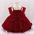 thumbnail image 5 of Afdoent Toddler Girls Dress Party Elegant Embroidered Tutu Gown For Birthday Performance Flower Girl Formal Attire 6-9 Months, 5 of 9