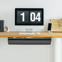 Dwellnix Under Desk Mounted Sliding Pull-Out Drawer, Iron Construction with Recessed Handle, Space-Saving Organizer for Office and Home, Quick Installation