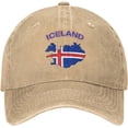 thumbnail image 1 of Women Men Adjustable Baseball Cap with Iceland Flag Map Pattern, Dad Snapback Hip Hop Hats, 1 of 8