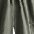 thumbnail image 5 of Men's Quick Dry Cargo Shorts, Elastic Drawstring Waist with Multiple Zipper Pockets, Lightweight Casual Hiking Shorts for Men Stretchy Breathable Army Green XL, 5 of 5