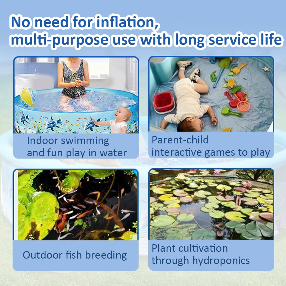 golytefs Inflatable Swimming Pool Large Capacity Foldable Swim Ball Pool Multifunction Baby Bathtub Pool for Outdoor Indoor Playing Water Accessories