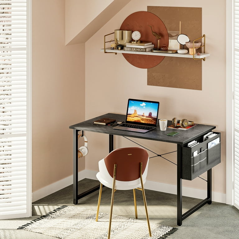 HOMIDEC Office Desk, Computer Desk with Drawers 55 Study Writing Desks for  Home with Storage Shelves, Desks & Workstations for Home Office Bedroom