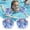 A, variant on Inflatable Swim Arm Bands with Sparkle Sequins, Flower Pattern Floating Water Wings for Swimming Training, Adorable Summer Pool Floaties