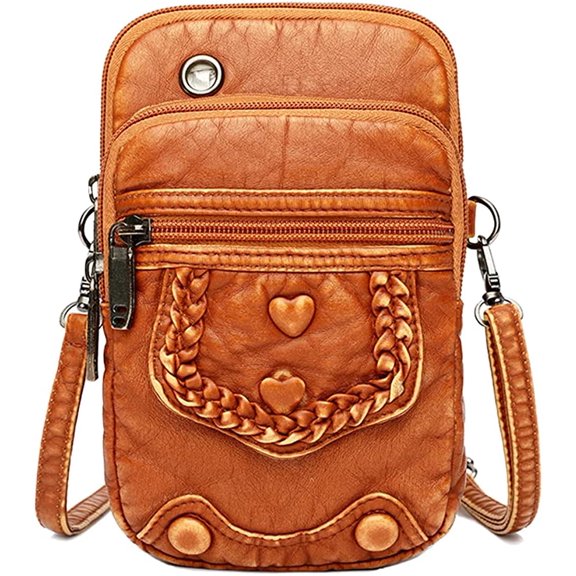 CoCopeaunts Crossbody Bag for Women Small Cellphone Purse Leather Shoulder Pocketbook Retro Handbag