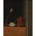 thumbnail image 2 of Anna Maria Punz 20x24 Black Ornate Framed Double Matted Museum Art Print Titled: Still Life with Jug and Tulip (1754), 2 of 5