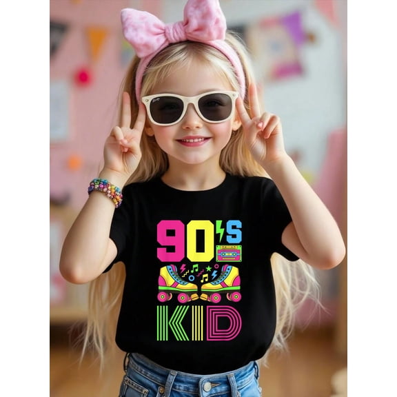 90s Kid 1990s Fashion 90 Theme Party Outfit Nineties CostumeCotton Soft Graphic Tee Breathable Playwear T-Shirt