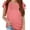 Watermelon, variant on Petal Sleeve Kids V-Neck Solid Color T-Shirt Tops