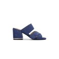 thumbnail image 2 of KENNETH COLE Womens Blue Cushioned Strappy Maisie Square Toe Block Heel Slip On Leather Heeled Mules Shoes 7 M, 2 of 4