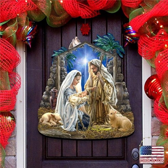 G. Debrekht 8461010H-1722 Glory to God Nativity Door Decor by D. Gelsinger - Nativity Holiday Decor