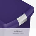 thumbnail image 5 of simplehuman Kitchen Trash Can, 10.6 Gallon Plastic Step Garbage Bin with Secure Slide Lock Lid, Indigo, 5 of 6